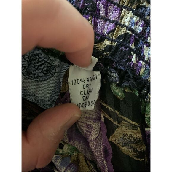 Vintage Olive Clothing Co skirt made in USA long floral women's size 1 - Picture 5 of 6